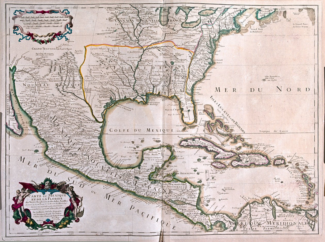 Mexiko und Florida von Alexis Hubert Jaillot