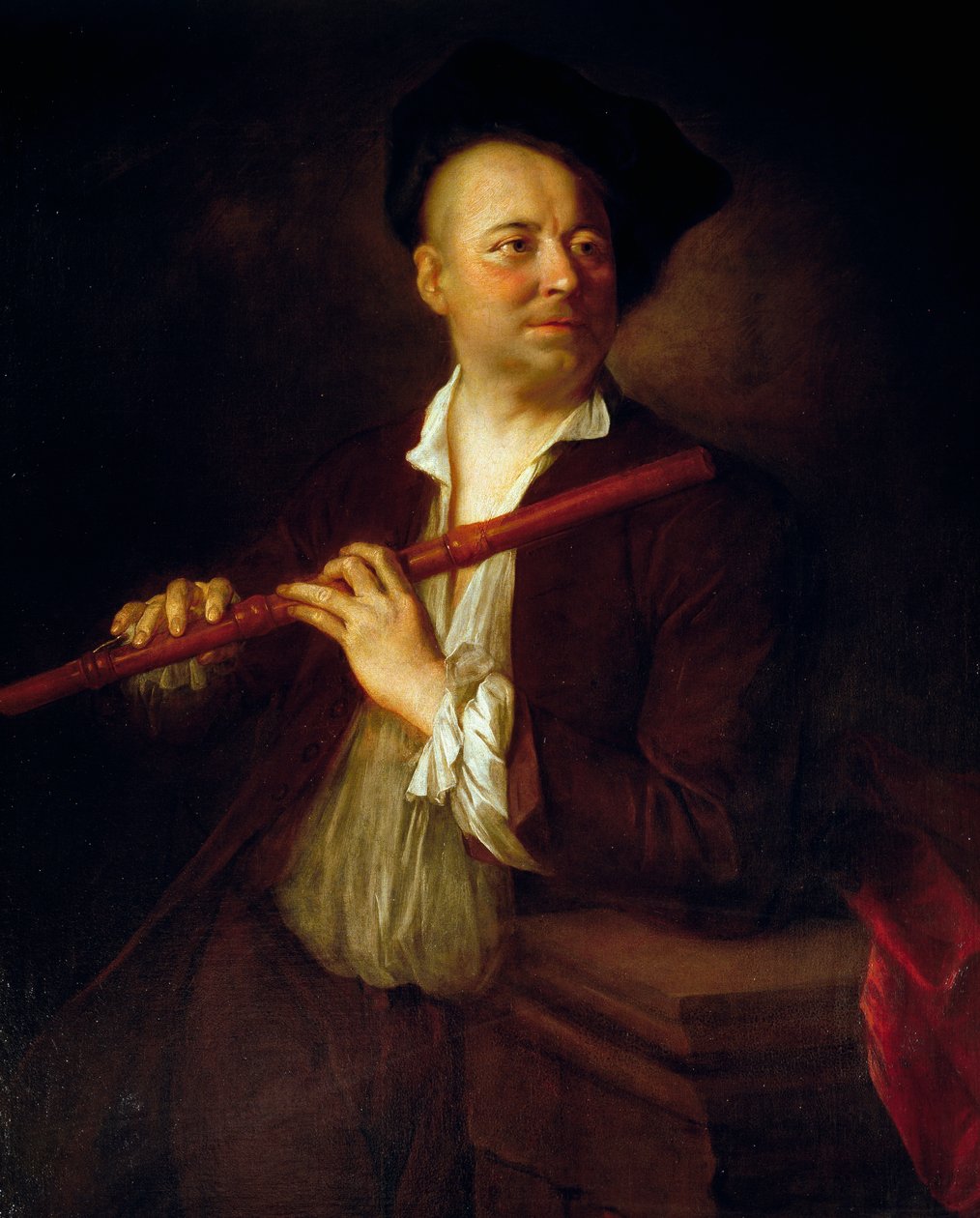 Porträt eines Flötisten von Alexis Grimoux