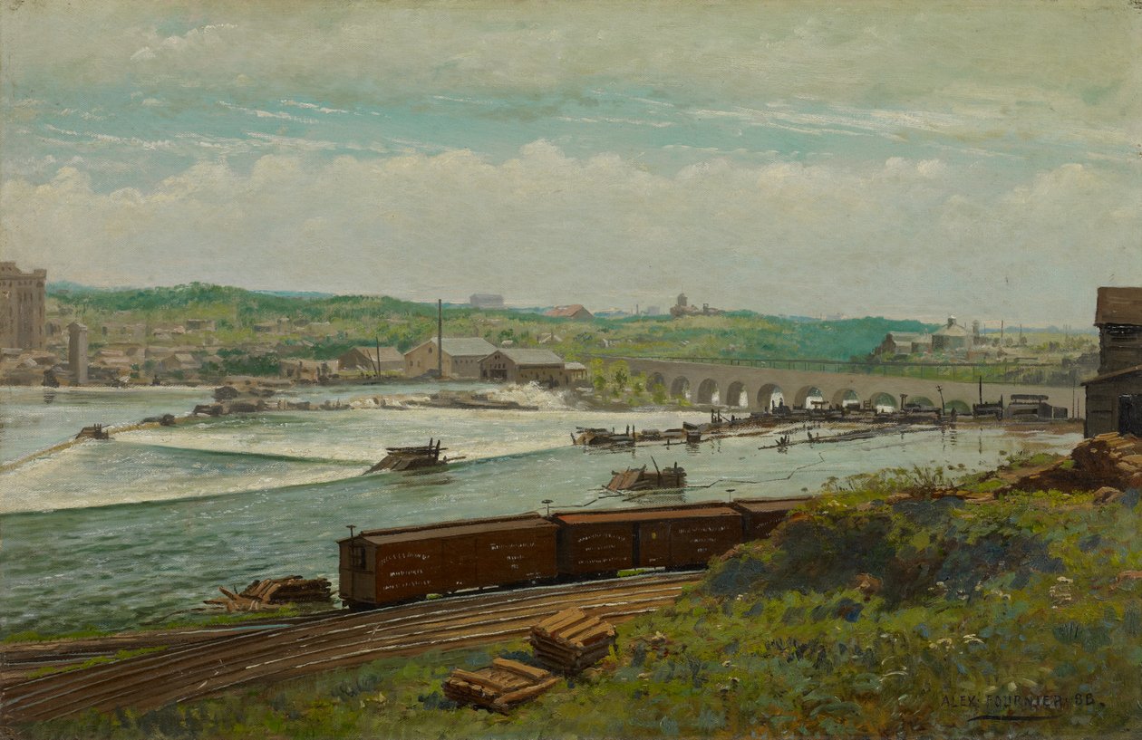 Mühlenteich in Minneapolis von Alexis Jean Fournier