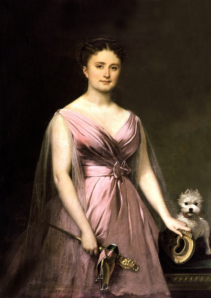 Porträt von Hortense Schneider von Alexis Nicolas Perignon