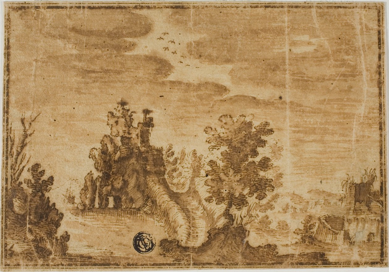 Feenschloss in Landschaft von Alfonso Parigi