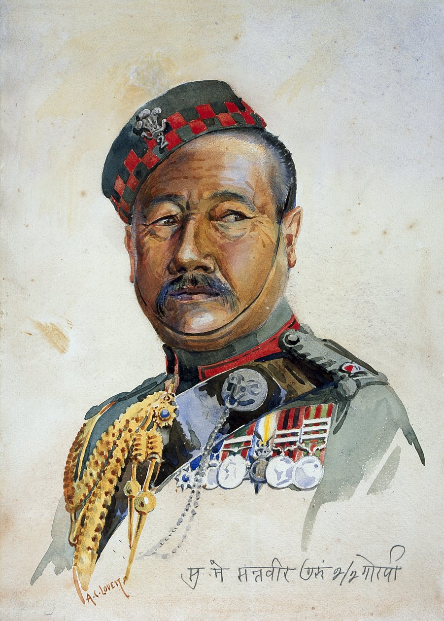 Subadar-Major Gurung Gurkha, Illustration aus 