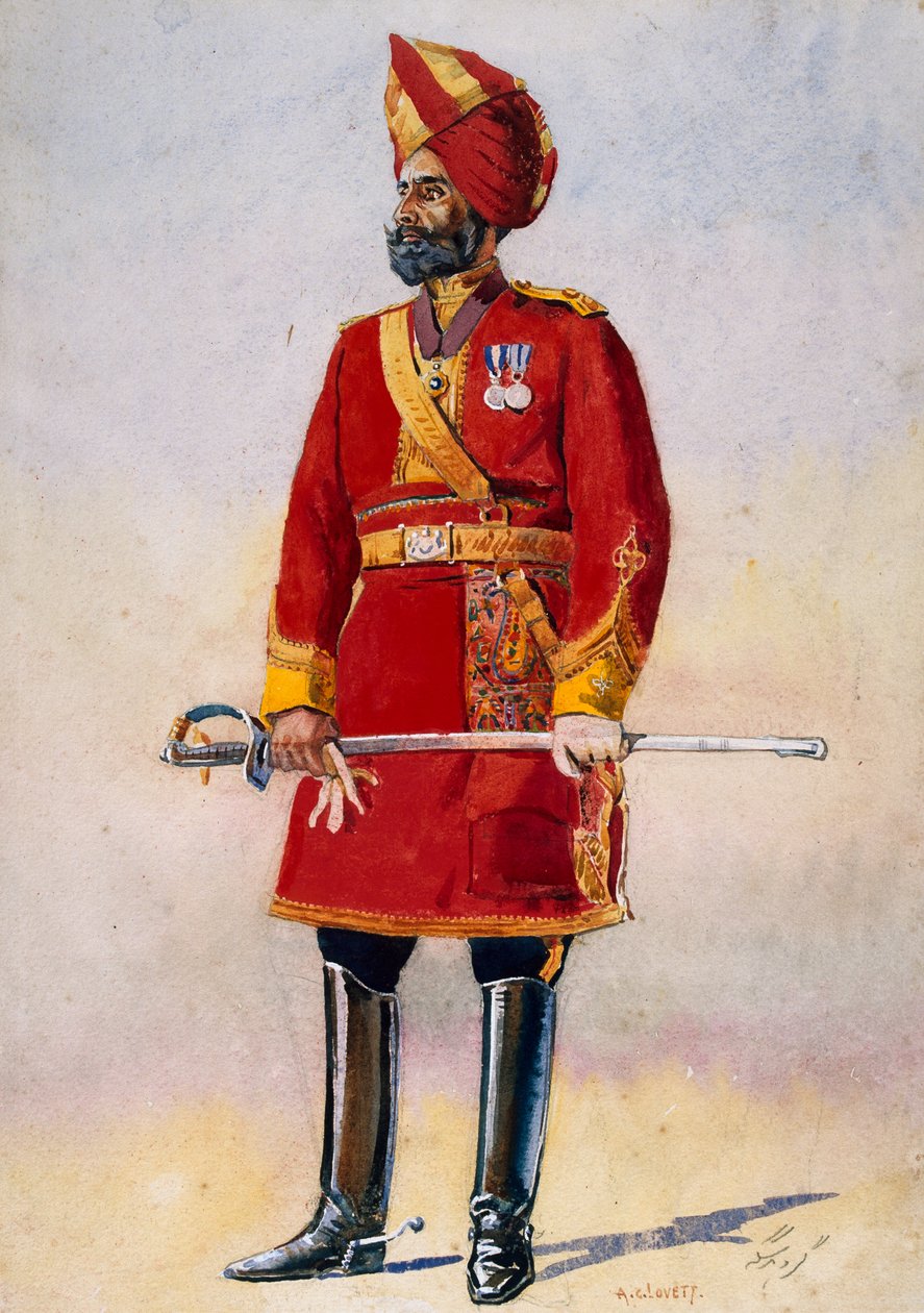 Der Kommandant der Bharatpur-Infanterie, Illustration für 