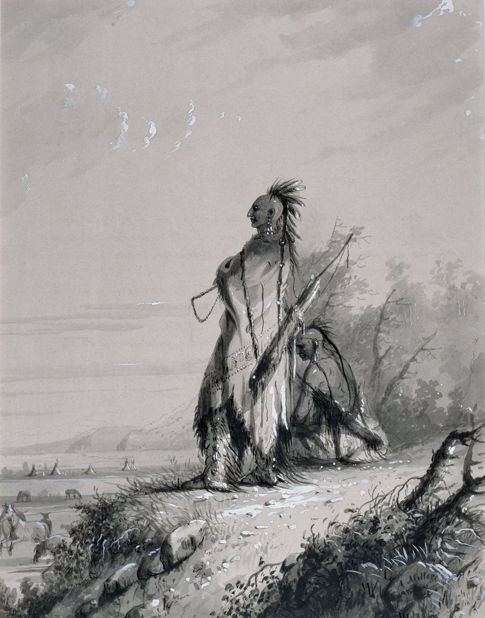 Sioux-Indianerwache von Alfred Jacob Miller