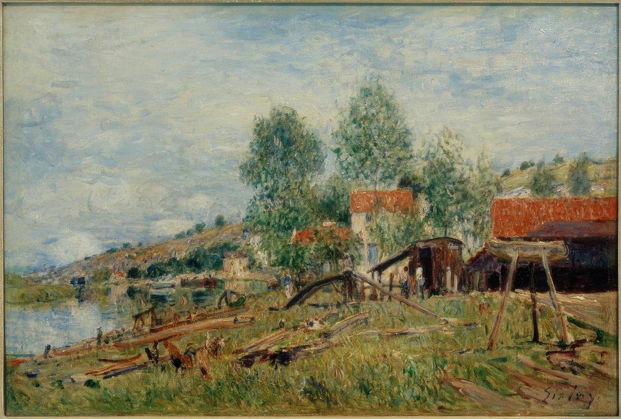 Die Baustelle in St. Mammès von Alfred Sisley