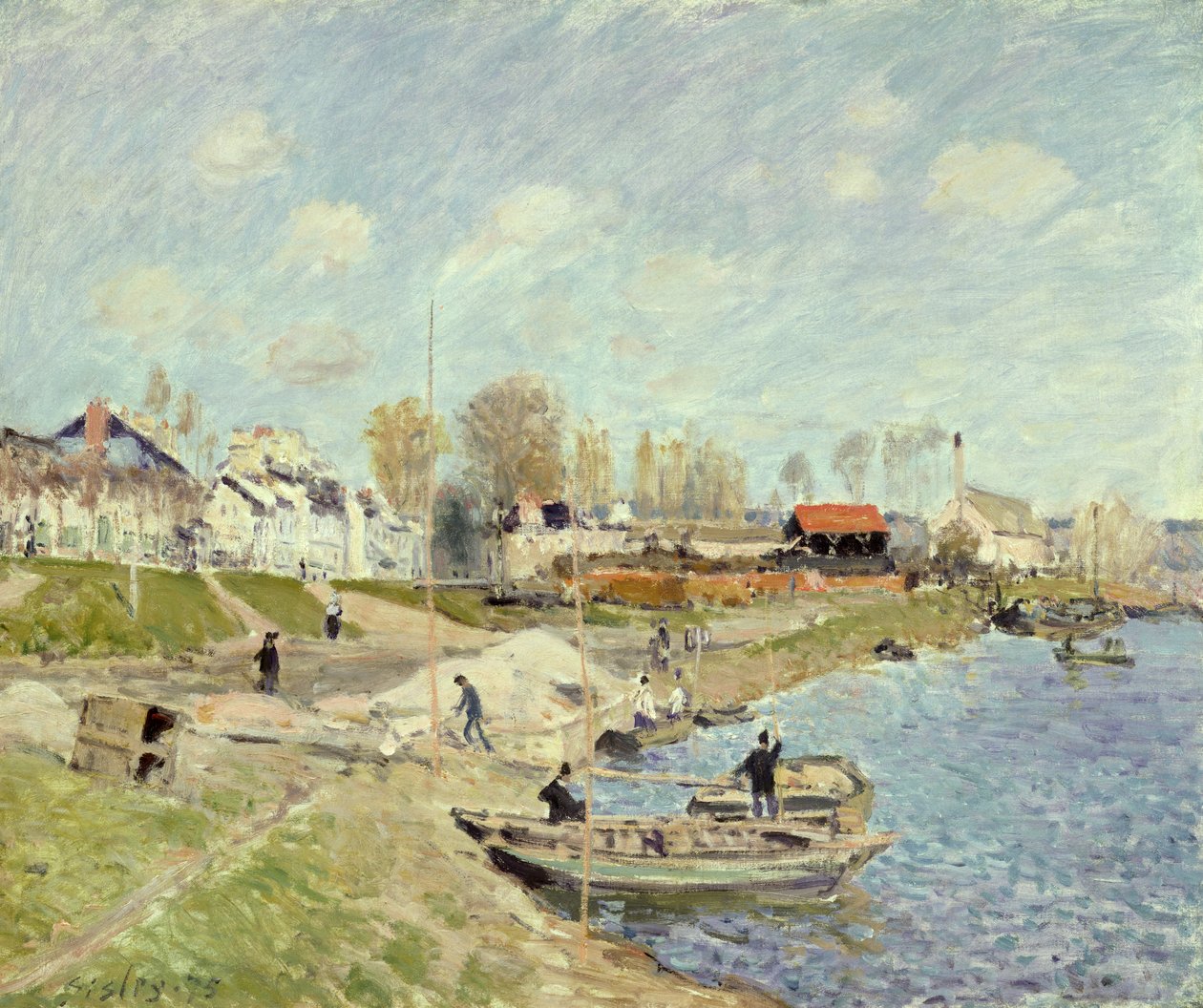 Der Kai bei Sable nahe Port-Marly, 1875 von Alfred Sisley