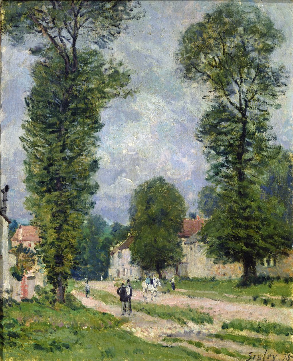 Die Straße nach Marly-le-Roi, oder Die Straße nach Versailles, 1875 von Alfred Sisley