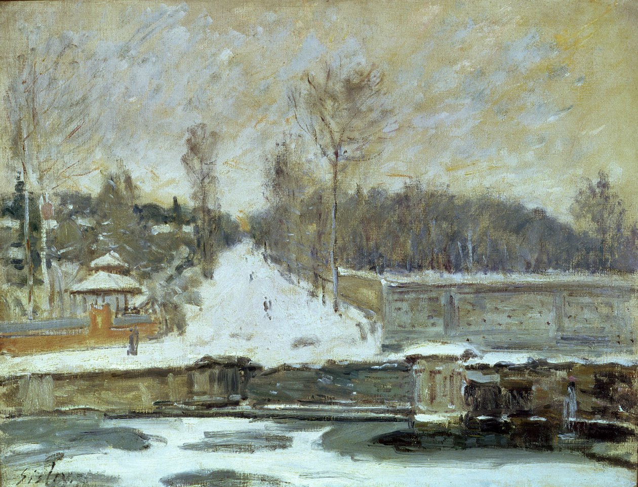 Der Wasserplatz in Marly-le-Roi, 1875 von Alfred Sisley