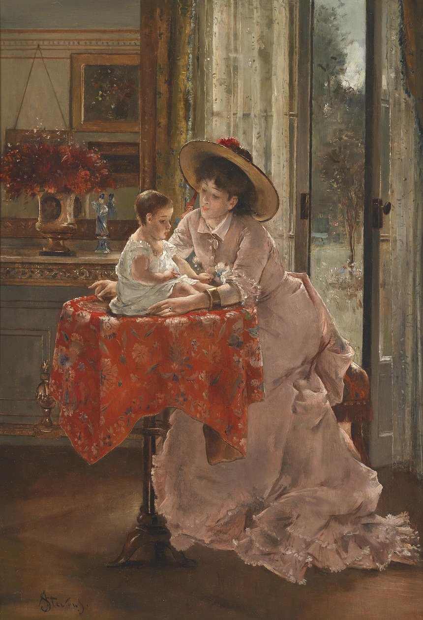 Die glückliche Mutter von Alfred Emile Stevens