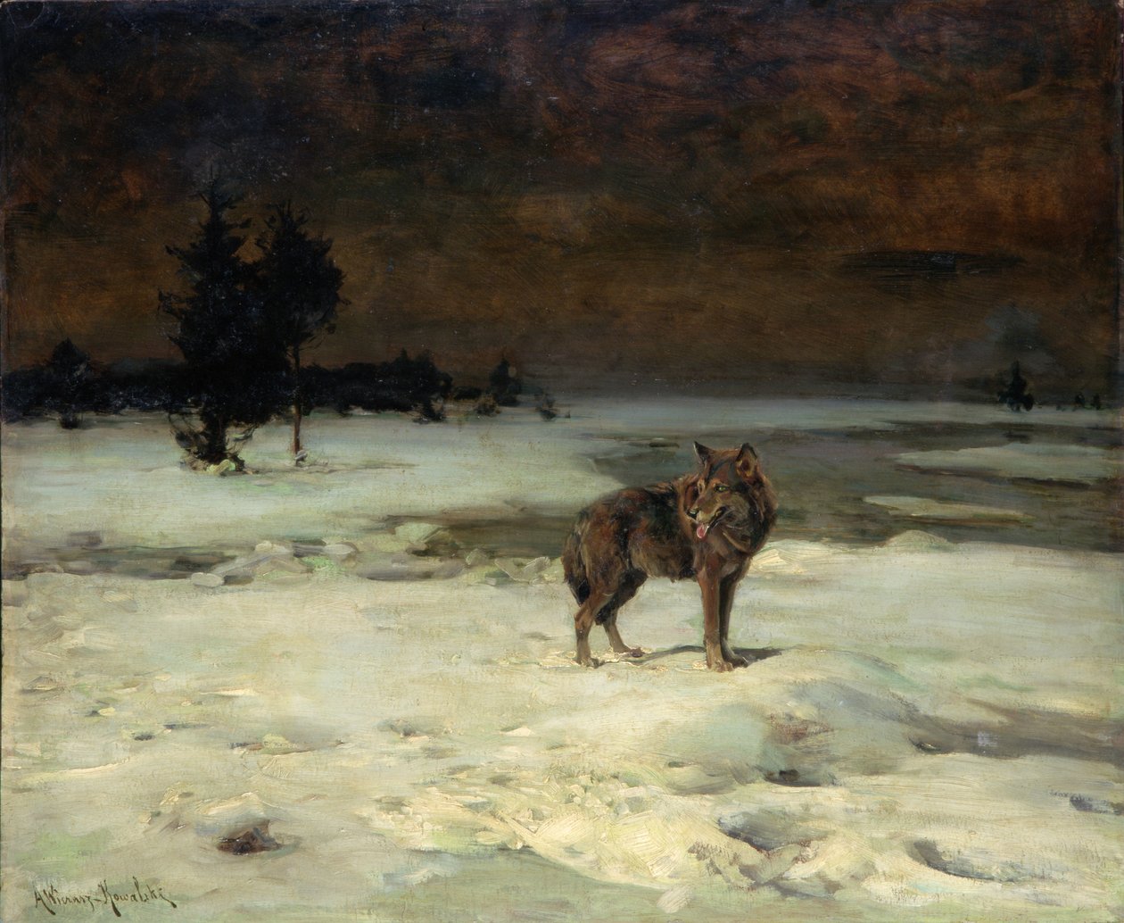 Frei und allein, ca. 1900 von Alfred von Wierusz Kowalski