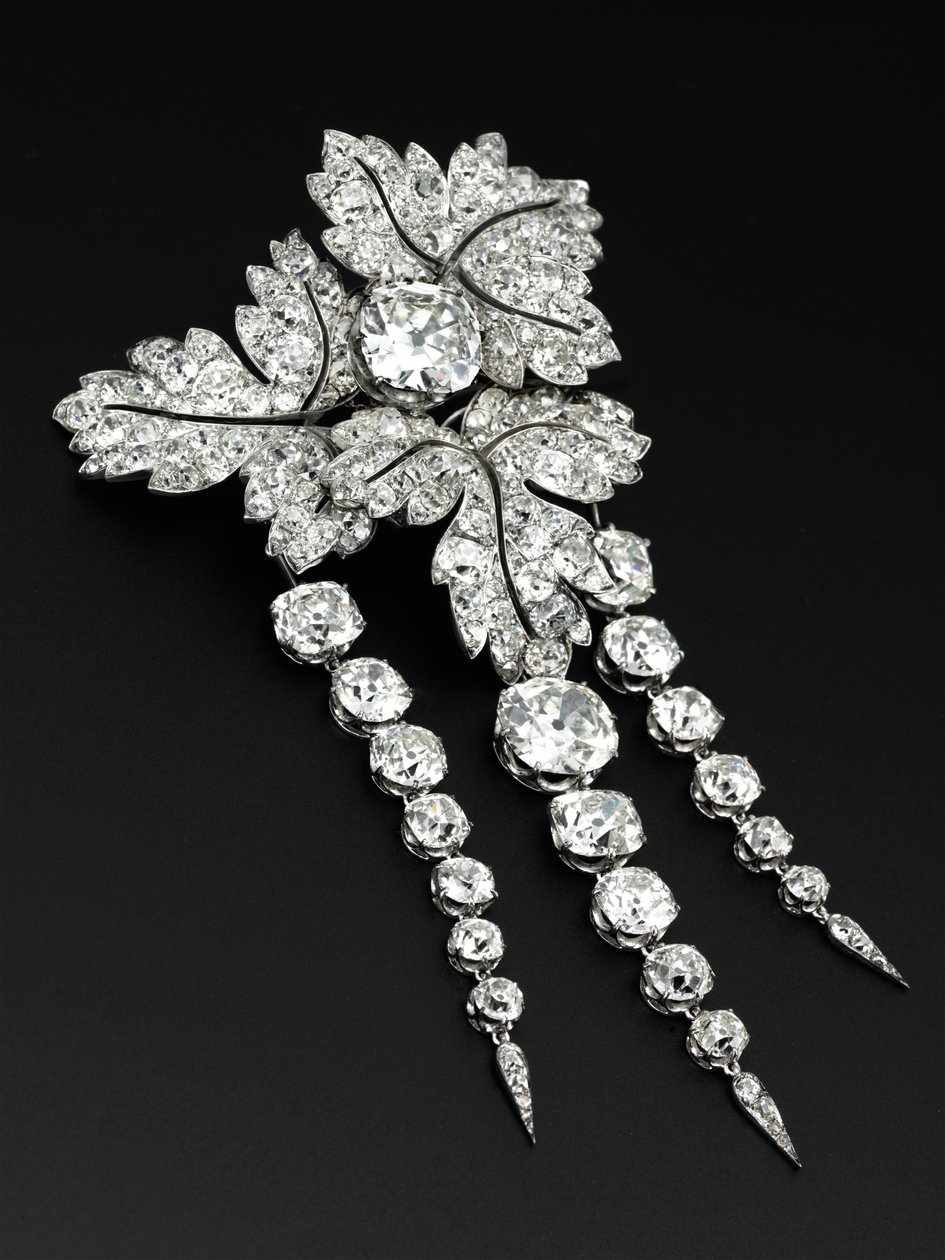 "Feuilles de Groseillier" Brosche, ca. 1855 von Alfred Bapst