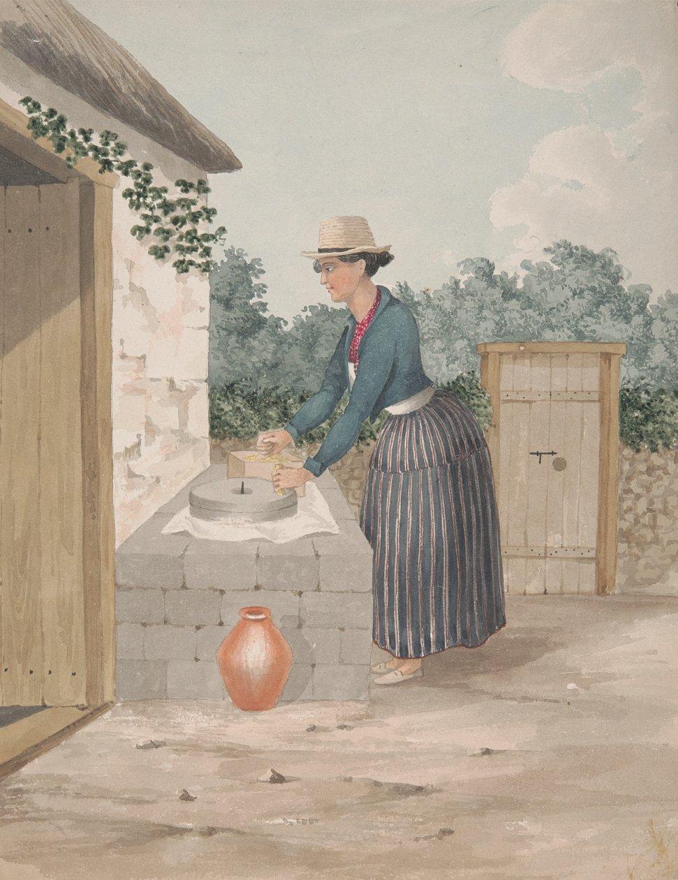 Handmühle zum Mahlen von Gofio, Teneriffa von Alfred Diston