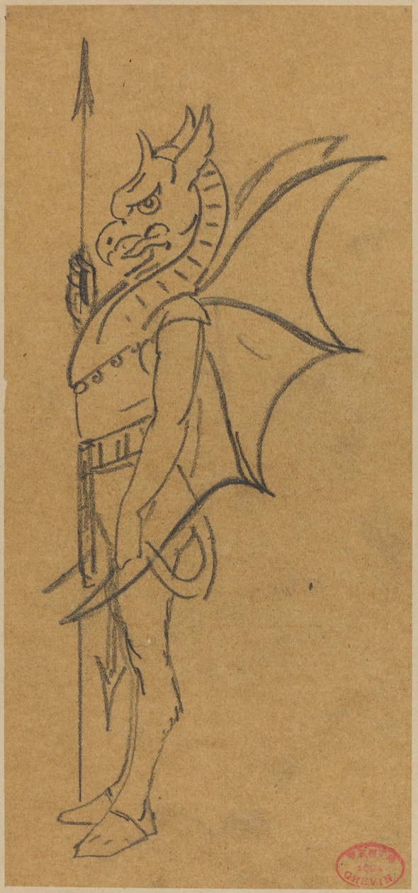 Figur als Greif verkleidet von Alfred Grevin