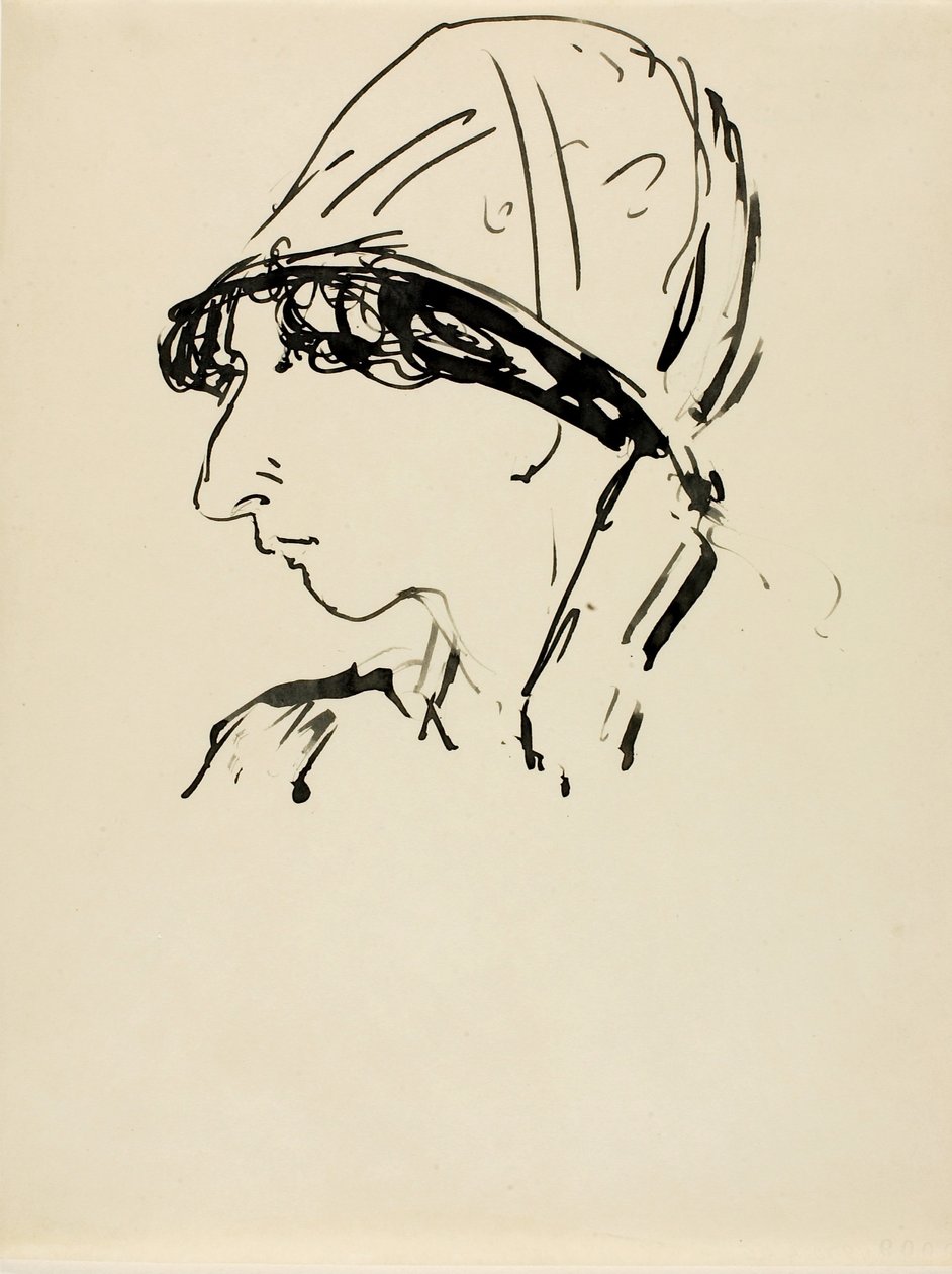 Kopf eines Mädchens von Alfred H. Maurer