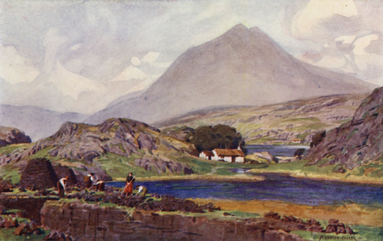 Torfstecher, Connemara von Alfred Heaton Cooper