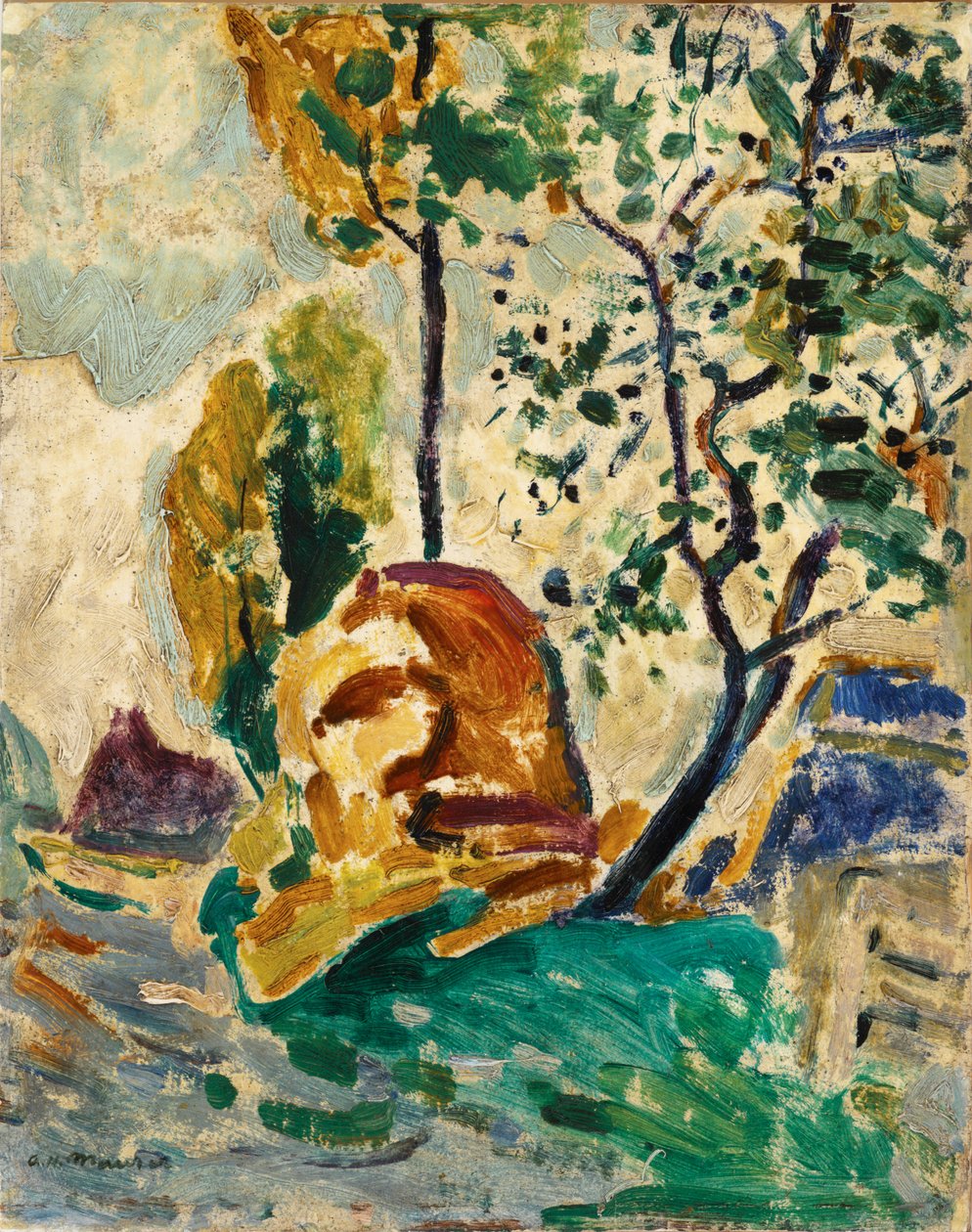 Baum und Felsen von Alfred Henry Maurer
