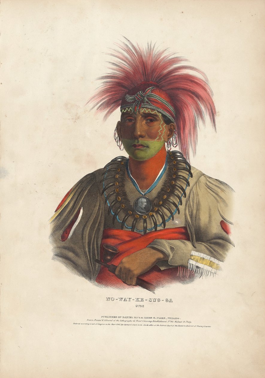 No-Way-Ke-Sug-Ga, Otoe von Alfred Hoffy, after Charles Bird King