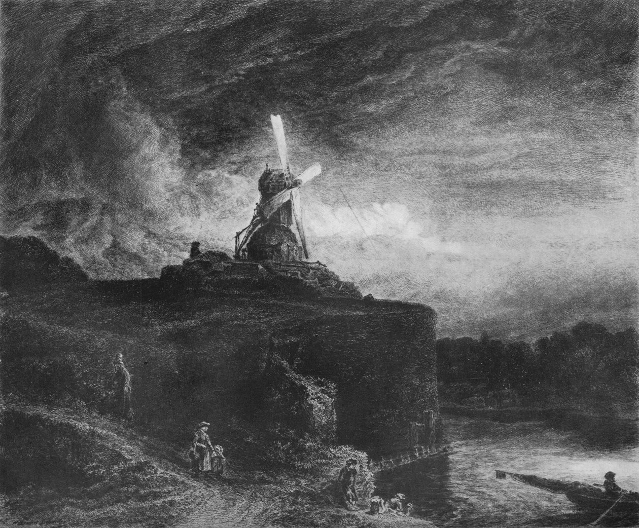 Die Mühle von Alfred Louis Brunet Debaines