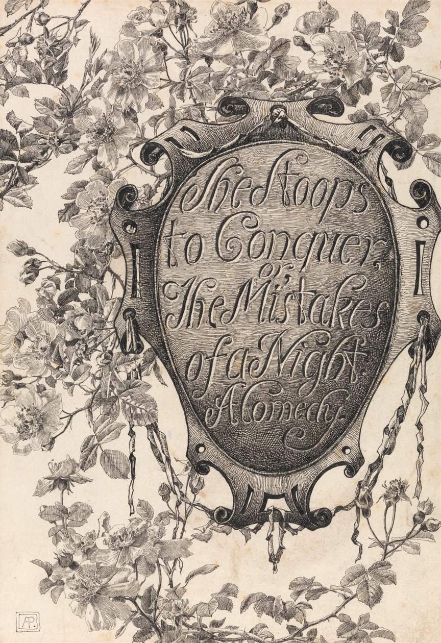 Titelseite von She Stoops to Conquer von Alfred Parsons