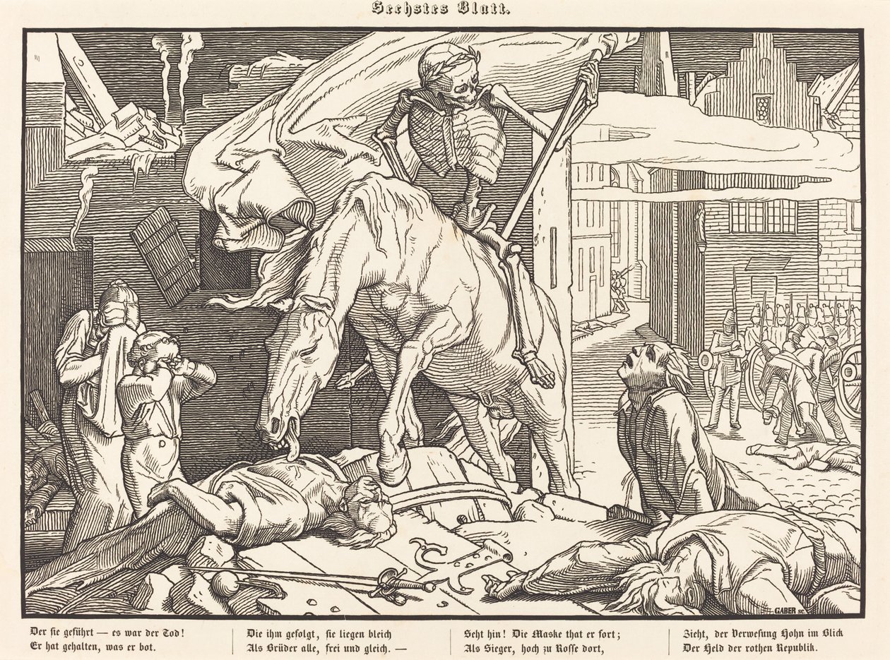 Auch ein Totentanz VI von Alfred Rethel