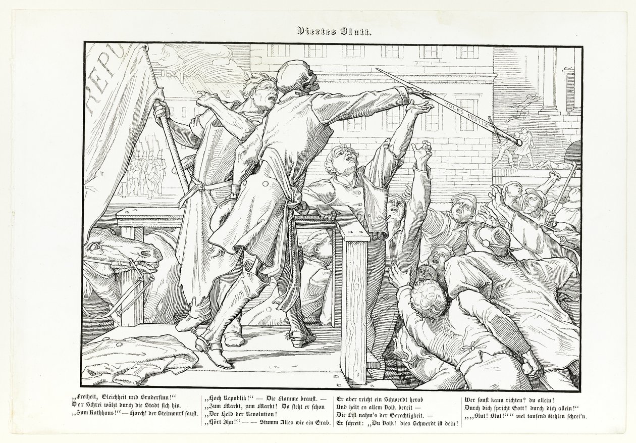 Auch ein Totentanz, Platte IV von Alfred Rethel