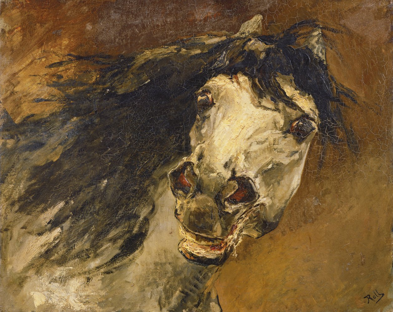 Kopf eines Pferdes von Alfred Roll