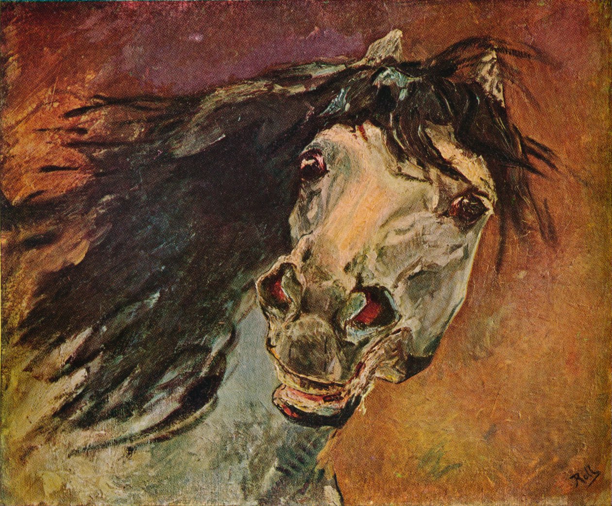 Tete De Cheval Andalou, um 1910 von Alfred Roll