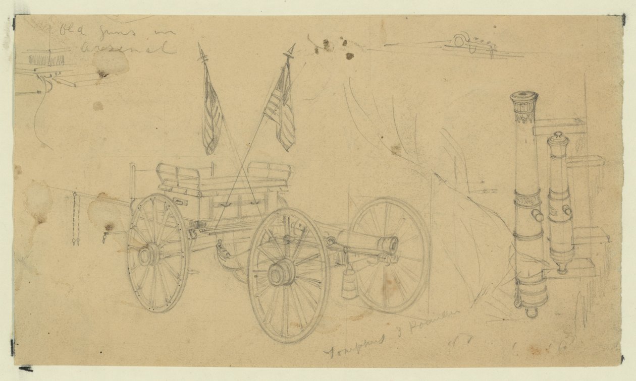 Alte Waffen im Arsenal von Alfred Rudolph Waud