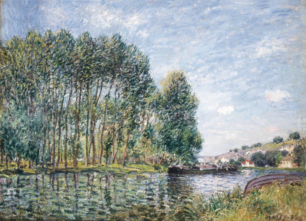 Tournant du Loing in Moret von Alfred Sisley