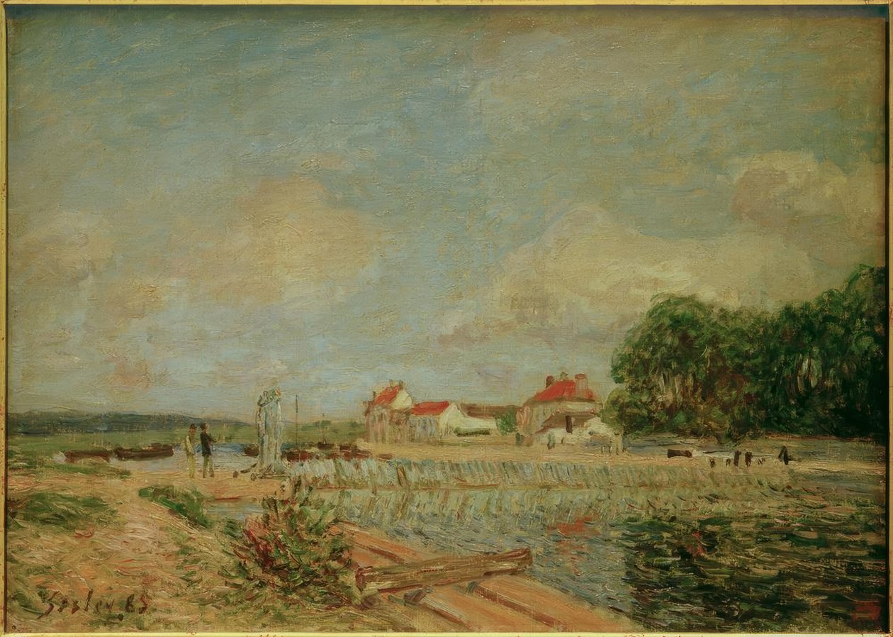 Le Barrage du Loing à Saint-Mammès von Alfred Sisley