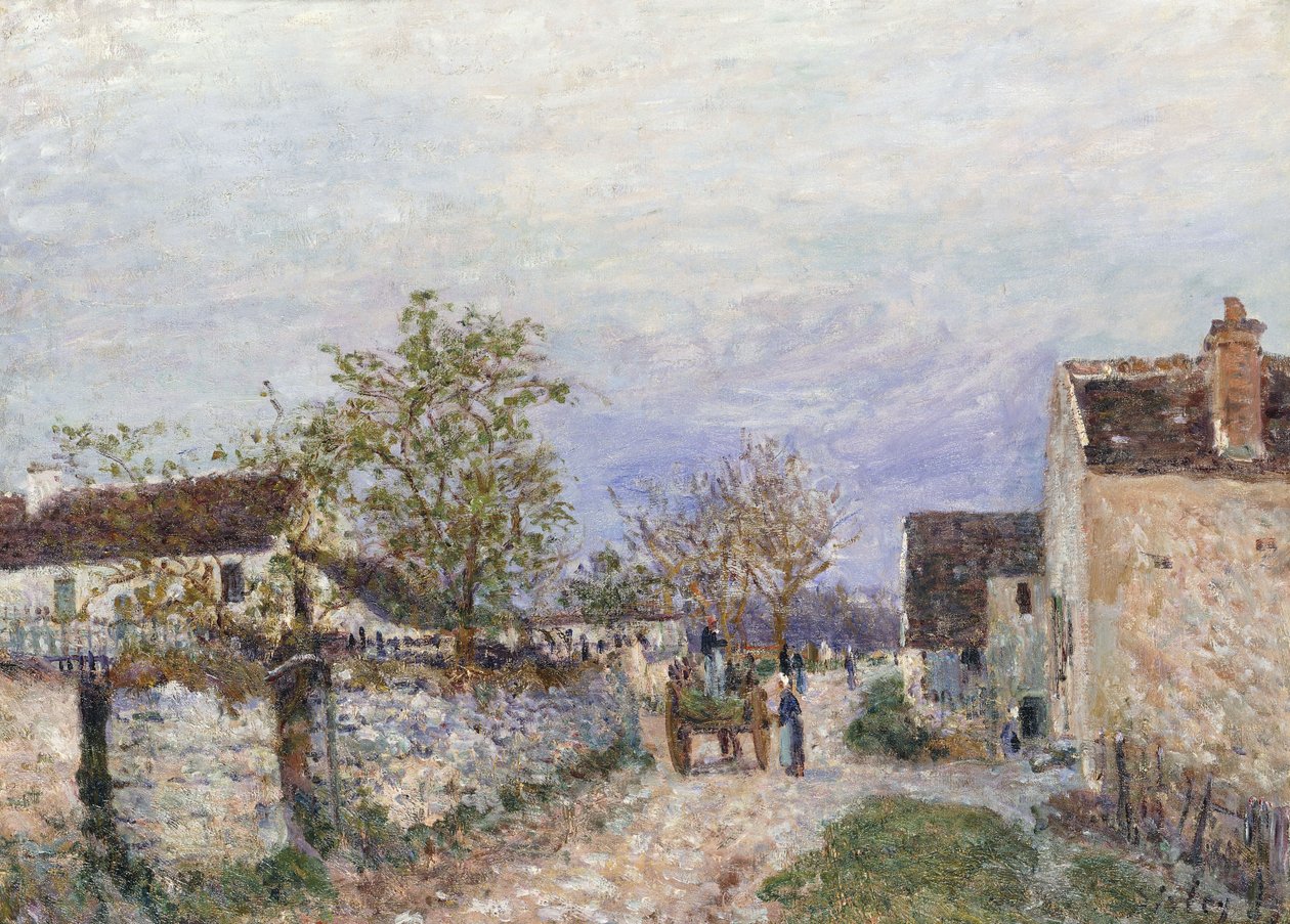 Straße in Veneux von Alfred Sisley
