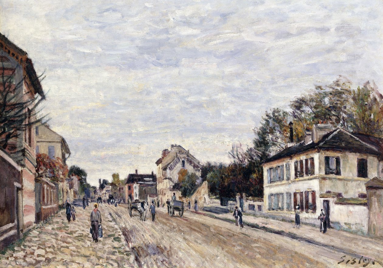 Straßenszene in Marly, 1876 von Alfred Sisley