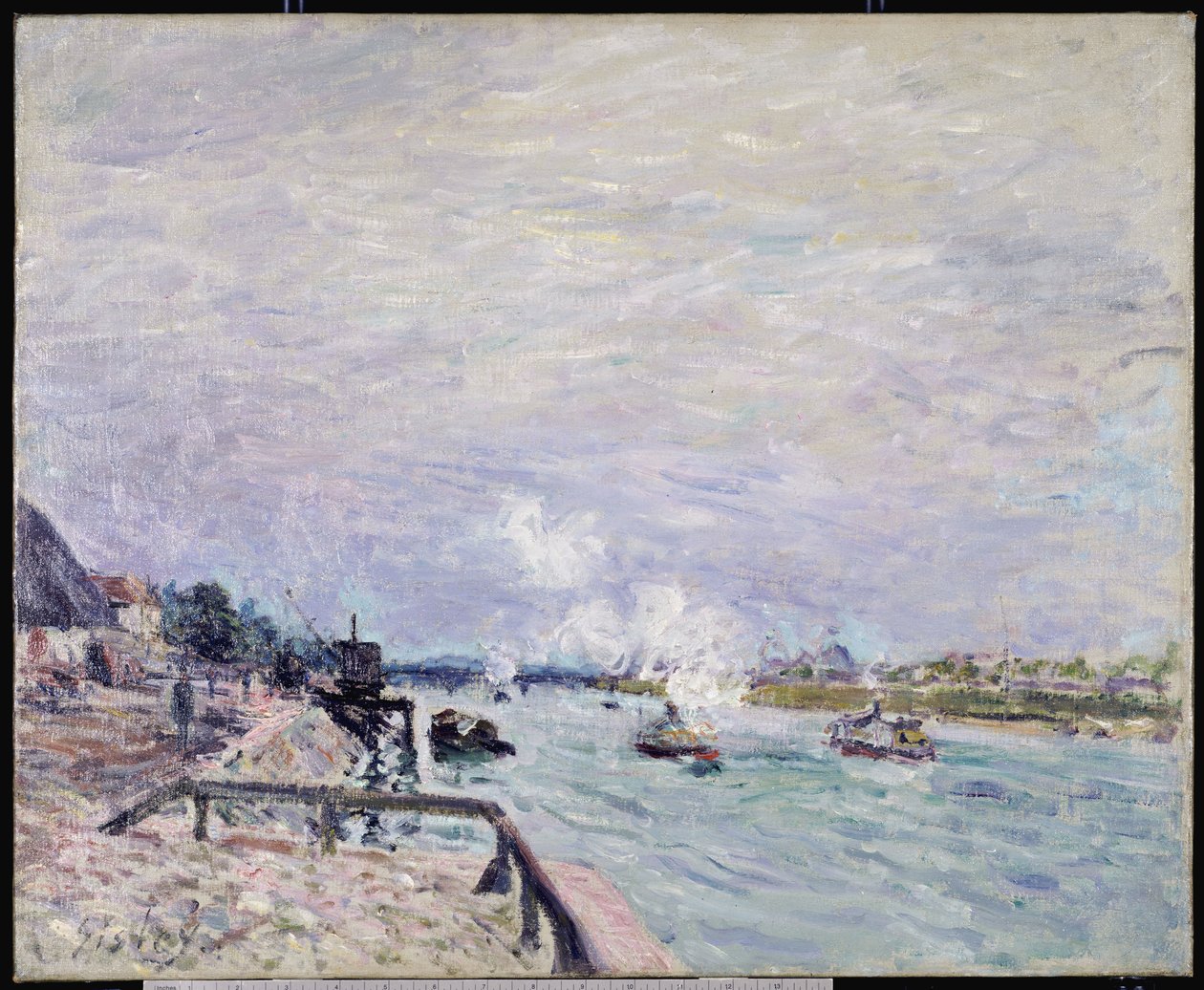 Die Seine bei Grenelle, Regenwetter, 1878 von Alfred Sisley