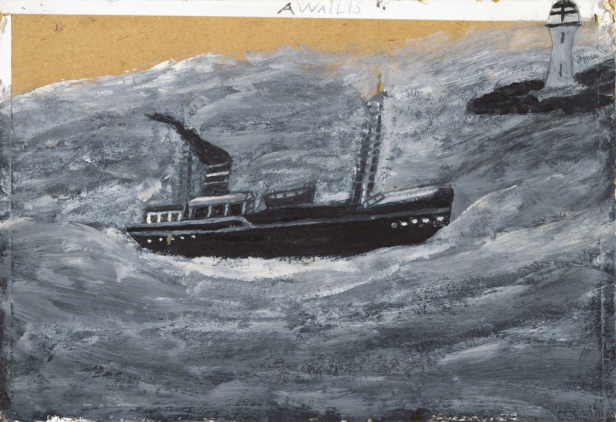 Fischerboot und Pier von Alfred Wallis