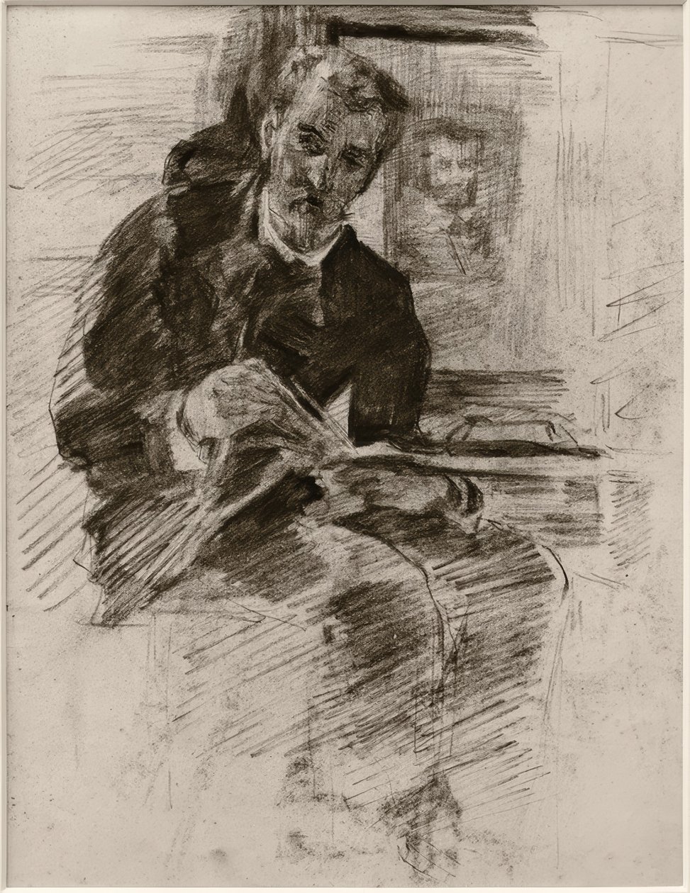 Lesender Mann von Alfred William Finch
