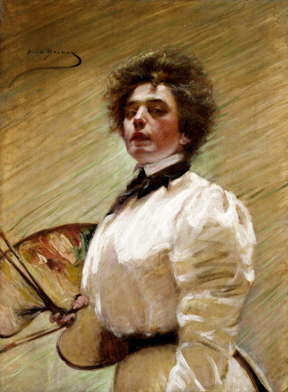 Selbstporträt mit Palette, ca. 1906 von Alice Pike Barney