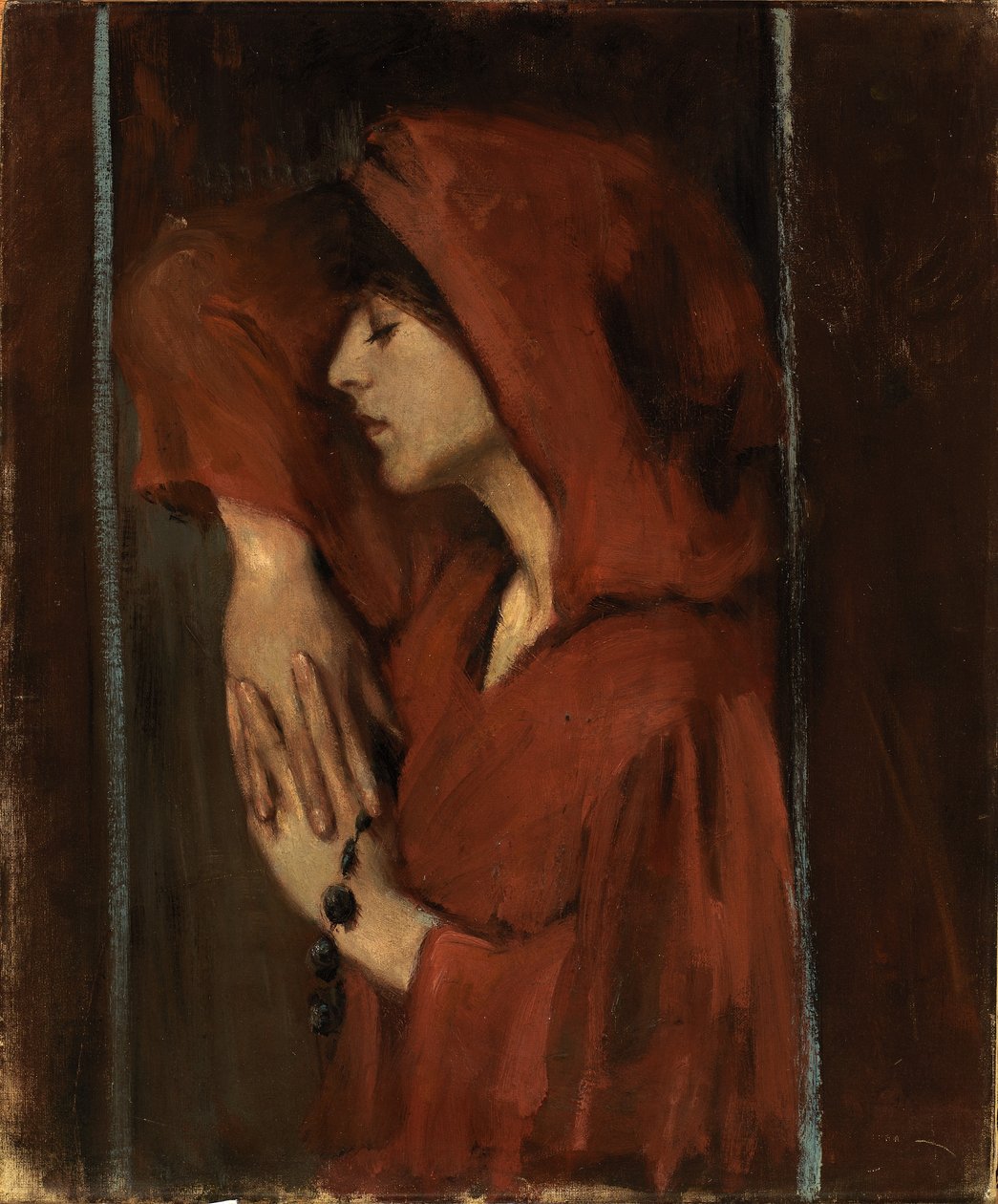 Frau mit roter Kapuze von Alice Pike Barney