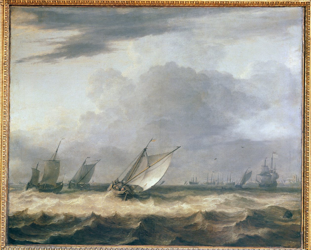 Boote im starken Wind von Allart van Everdingen