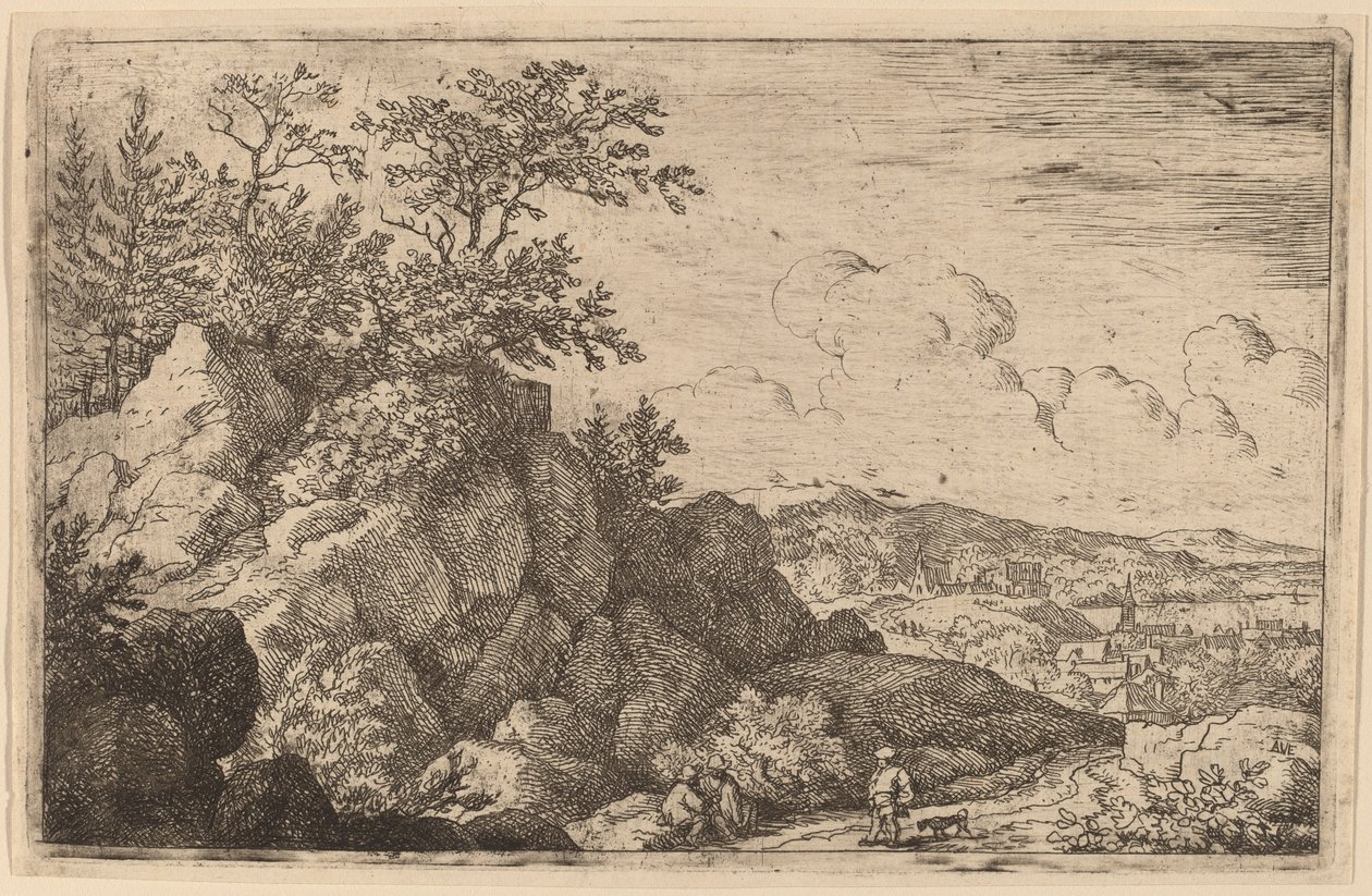 Bauer mit seinem Hund von Allart van Everdingen