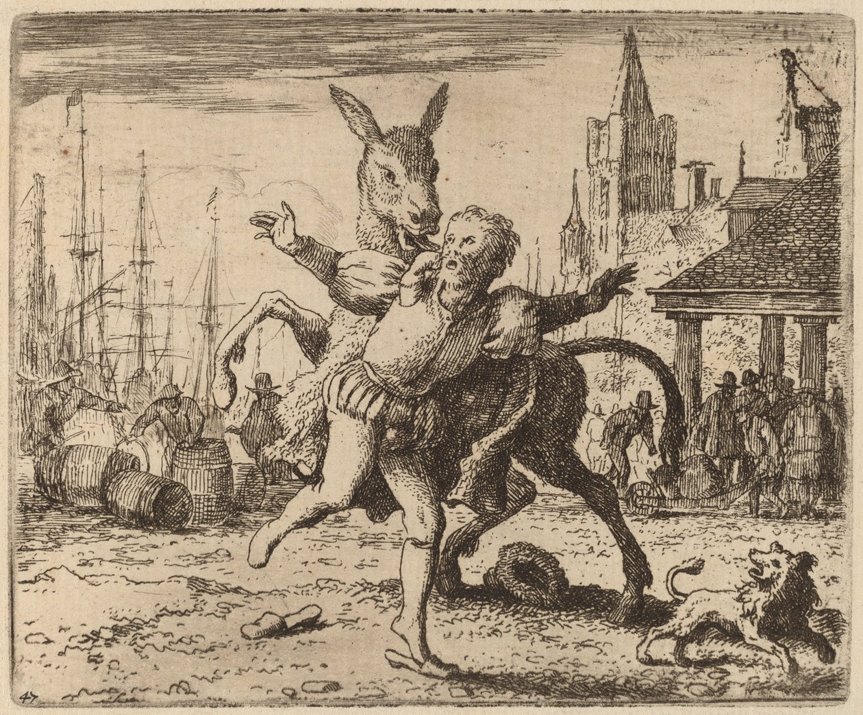 Der Esel und der Hund von Allart van Everdingen