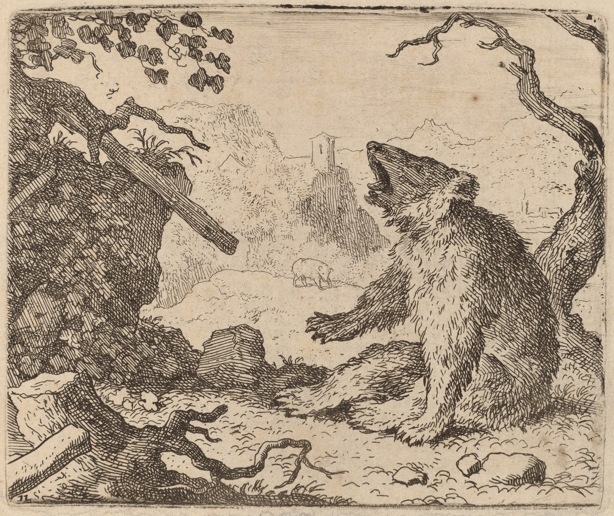 Der Bär als Bote gesandt von Allart van Everdingen