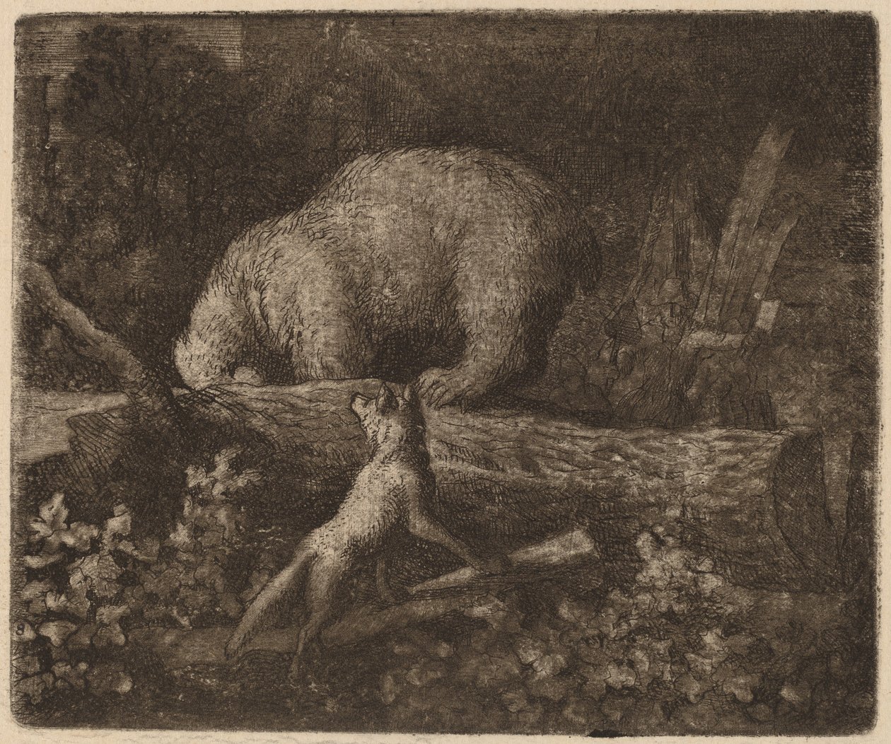Der gefangene Bär, wahrscheinlich ca. 1645-1656 von Allart van Everdingen