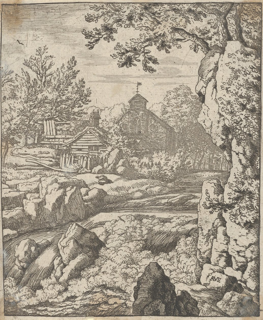 Der Wasserfall, 17. Jahrhundert von Allart van Everdingen