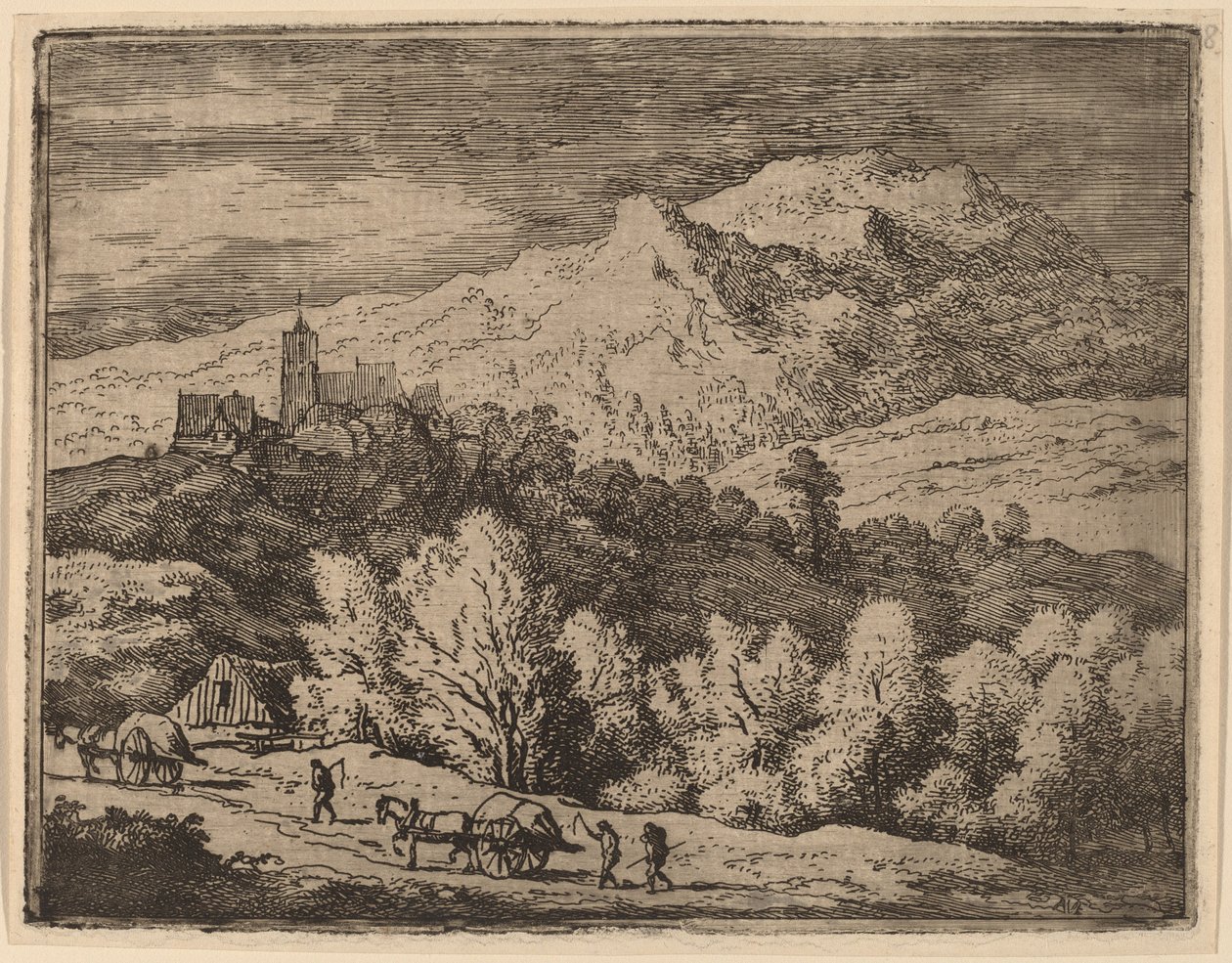 Zwei Karren von Allart van Everdingen