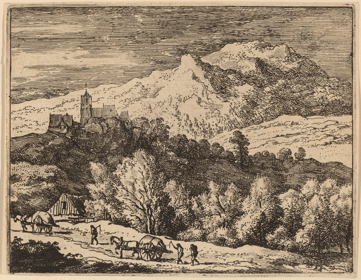 Zwei Karren von Allart van Everdingen