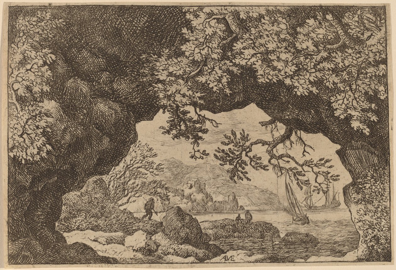 Blick durch einen durchbrochenen Felsen von Allart van Everdingen