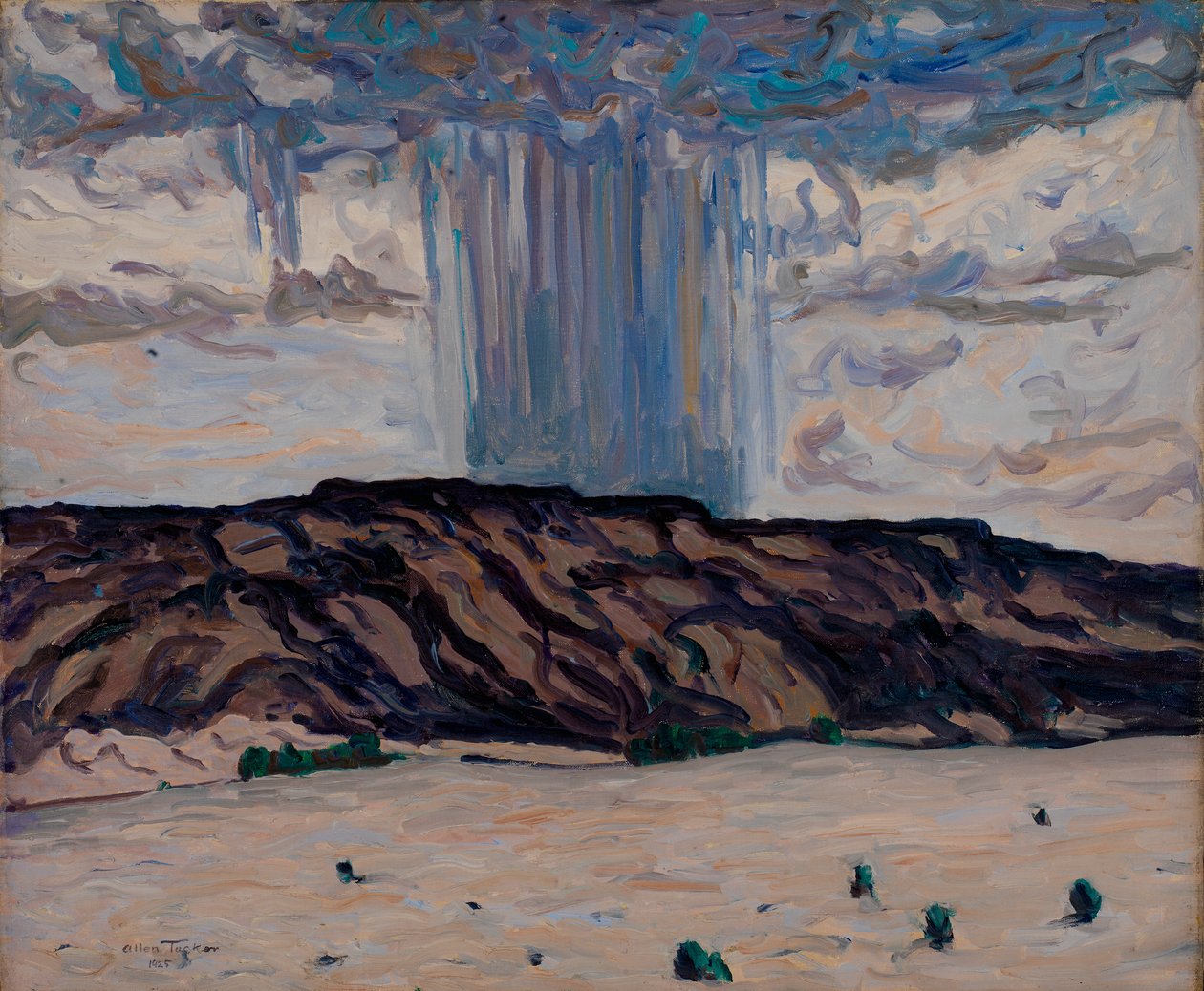 Wolkenbruch bei Black Mesa, New Mexico, 1925 von Allen Tucker