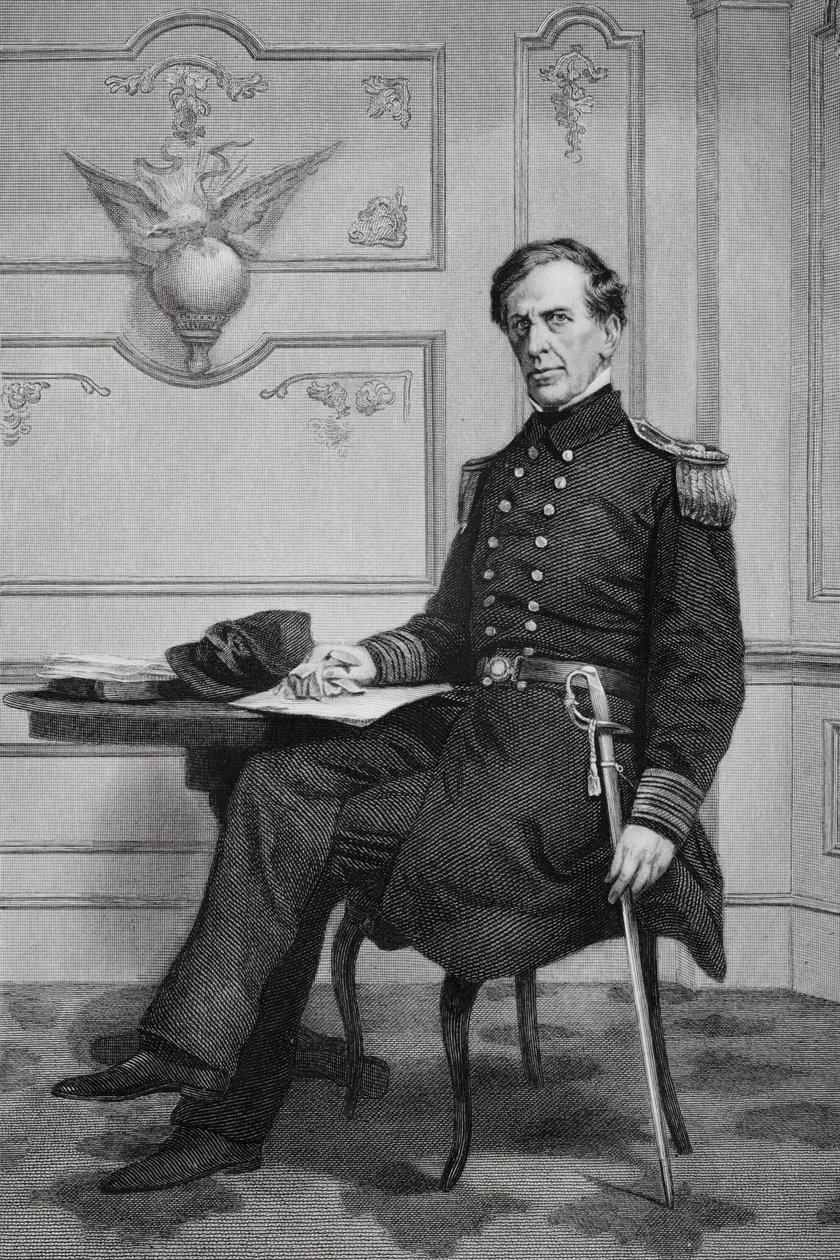Porträt von Charles Wilkes von Alonzo Chappel