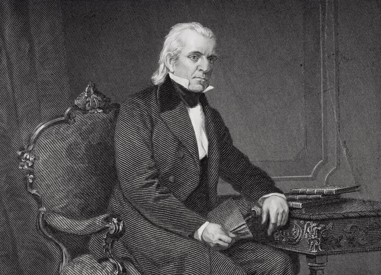 Porträt von James Knox Polk (1795-1849) (Detail) von Alonzo Chappel