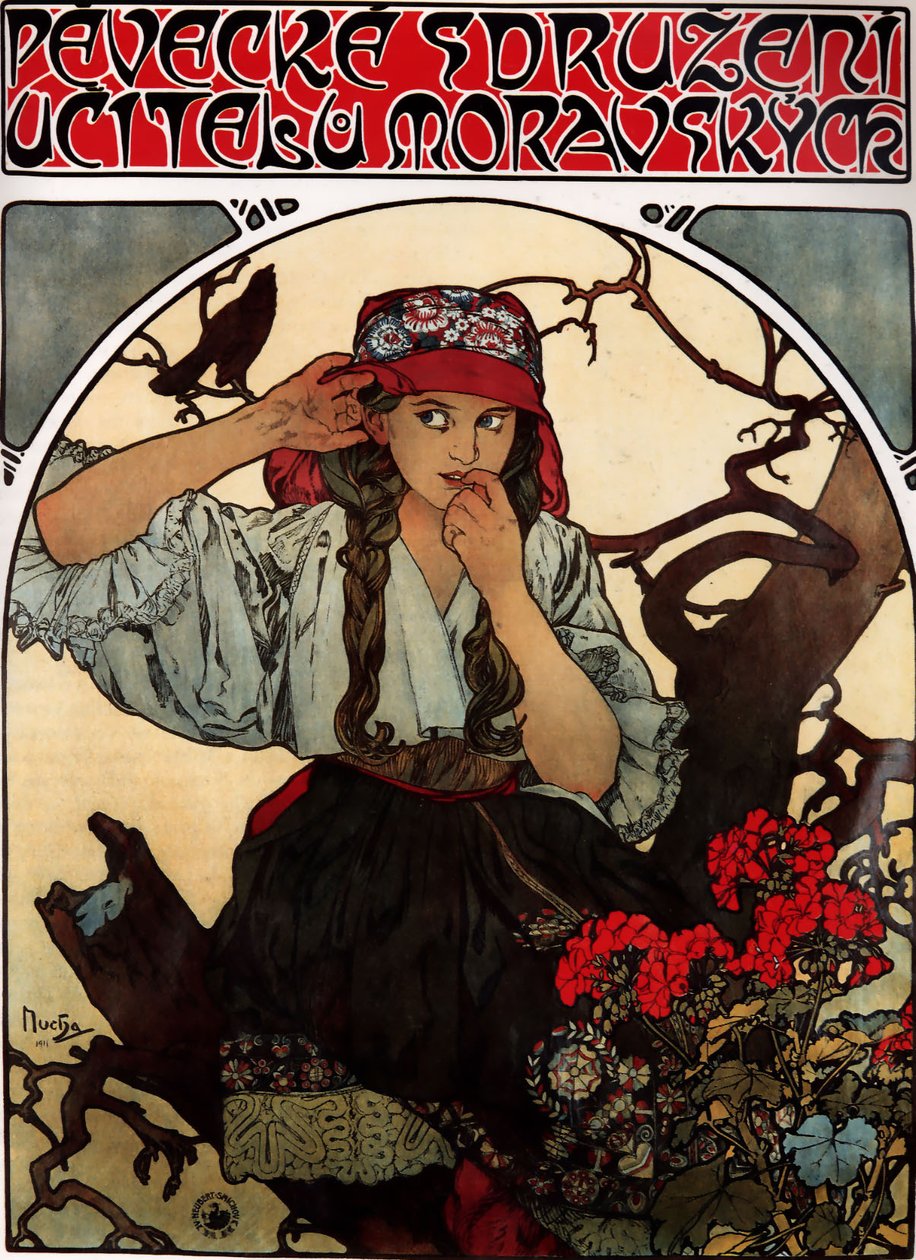 Mährischer Lehrerchor von Alphonse Mucha